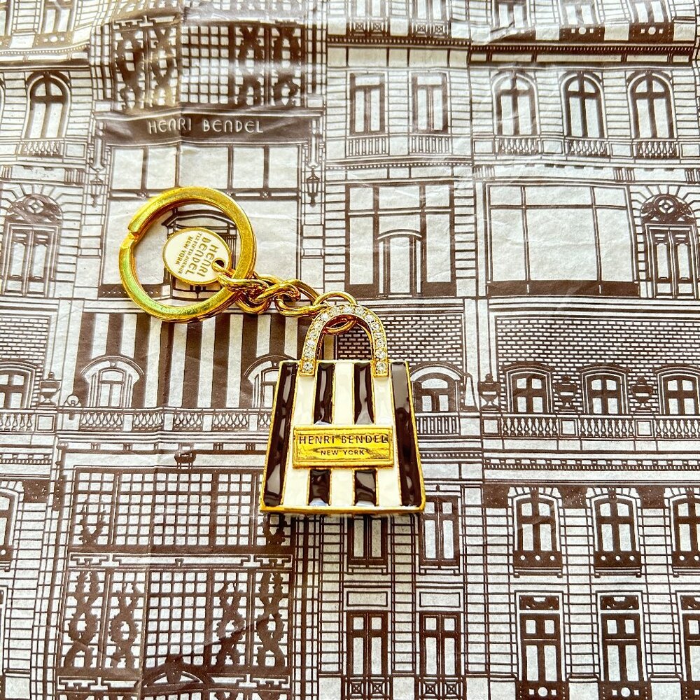 Henri Bendel Shopping Bag Charm/Key Ring/Key Chain/Key Fob - NWOT